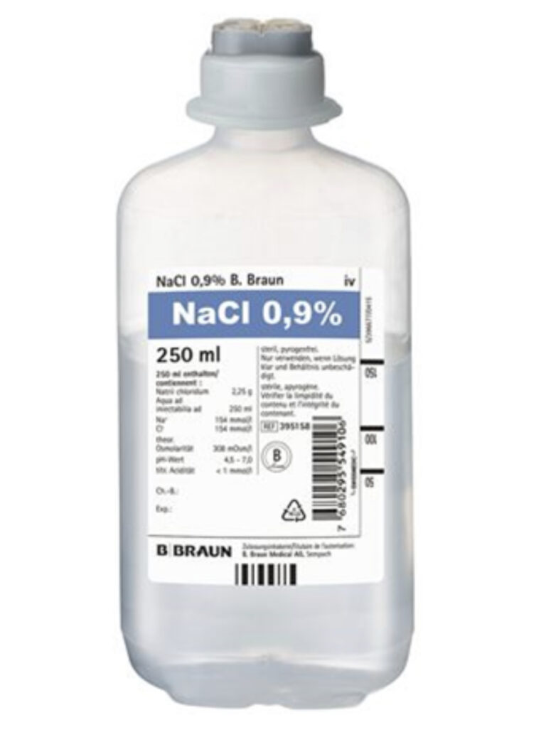 Sodium Chloride 0.9% intravenous infusion 250ml