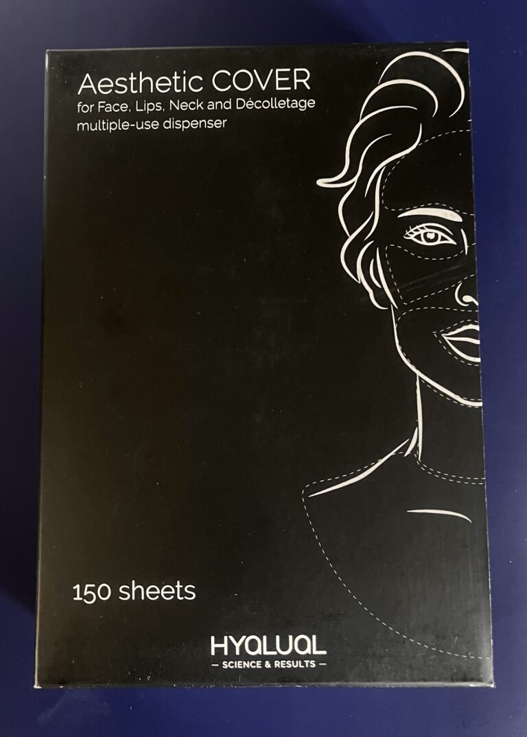 HYALUAL Aesthetic Cover 150 sheets for Face, Lips, Neck and Decolletage