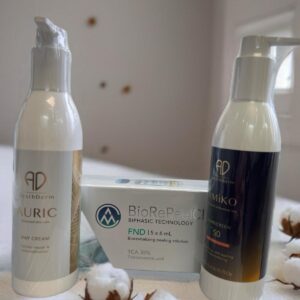 BioRePeelCl3 FND & AURIC Set kit  Auric post treatment 200 ml Amiko spf 200 ml (free webinar with certificate included)