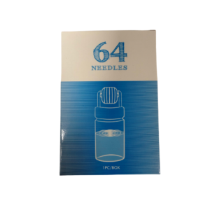 64-Pin Derma Roller Microneedling Tool,0.25mm with Glass Serum Bottle